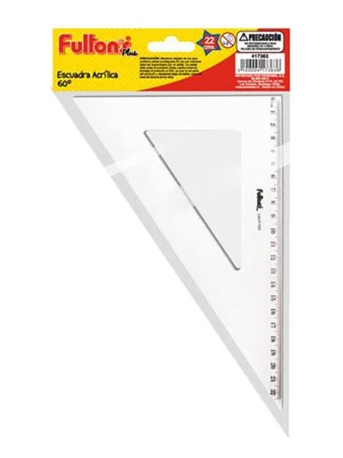 ESCUADRA ACRILICA 60° 22CM FULTONS