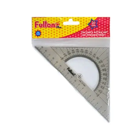ESCUADRA 20CM 45° 1 UNIDAD FULTONS