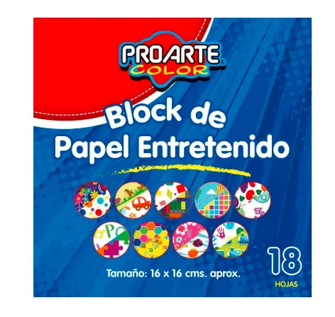 BLOCK PAPEL ENTRETENIDO 16X16 18 HJS PROARTE