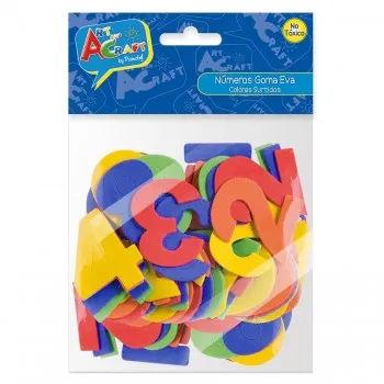 NUMEROS AUTOADHESIVOS GOMA EVA ART&CRAFT GRANDES