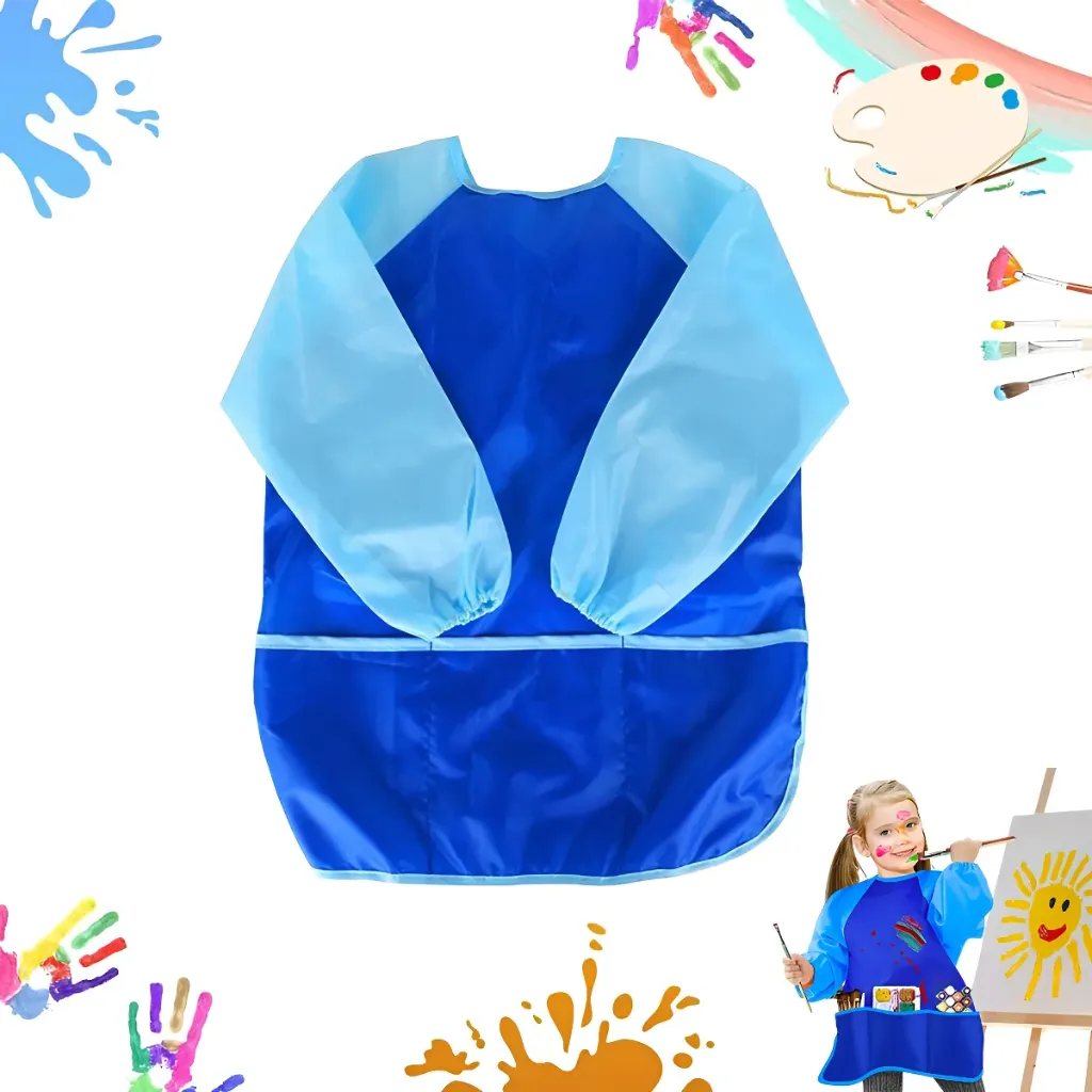 DELANTAL DE ARTE INFANTIL AZUL