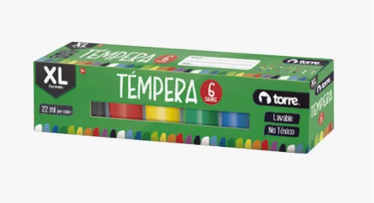 TEMPERA 12 COLORES TORRE XL