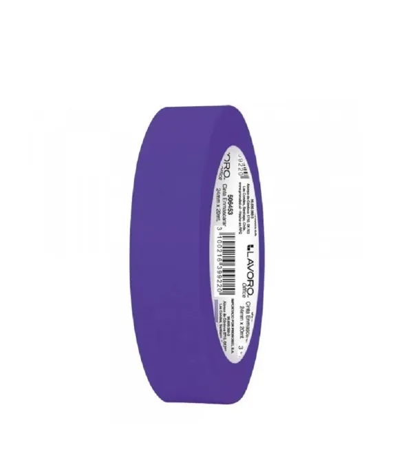 CINTA DE ENMASCARAR Masking Tape MORADO 24MMX20MTS LAVORO
