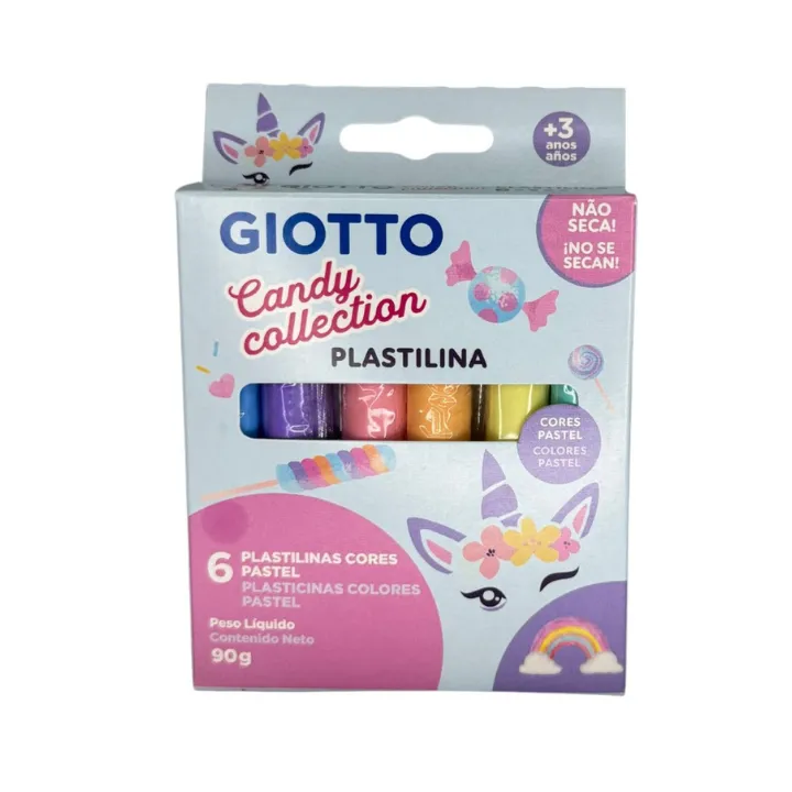 PLASTICINA 6 COLORES GIOTTO CANDY