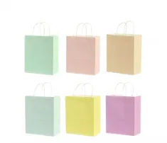 BOLSA DE REGALO KRAFT COLORES PASTELES 31X42CM