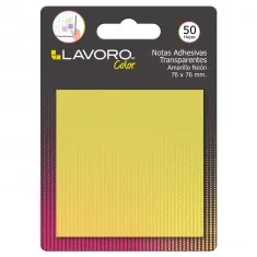 NOTAS ADHESIVAS 76X76MM AMARILLAS LAVORO