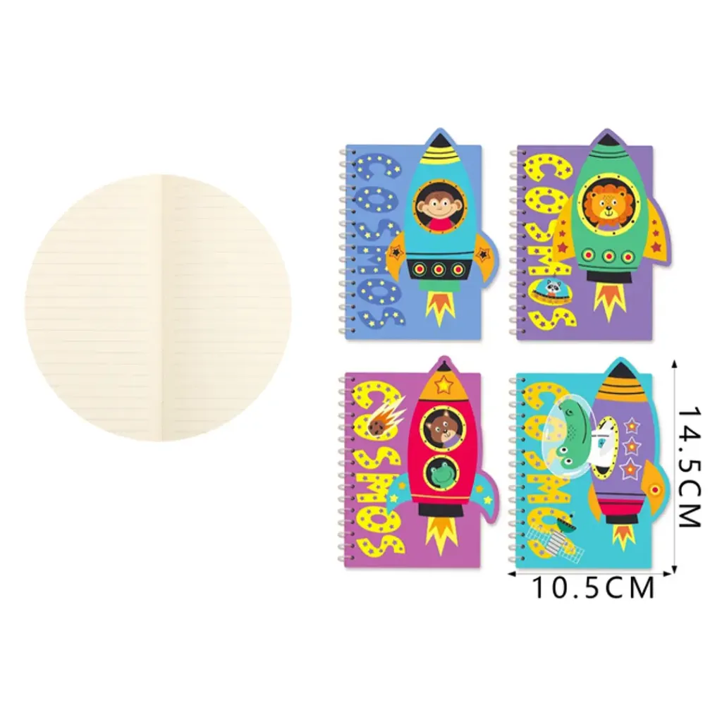 LIBRETA ESPIRAL NAVE ESPACIAL 10.5x14.5cm A6