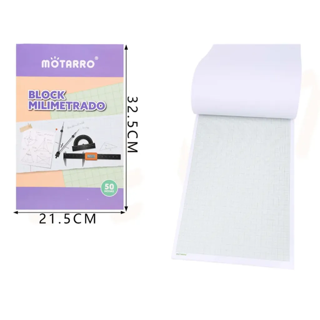 BLOCK MILIMETRADO 50 Hojas 32.5x21.5