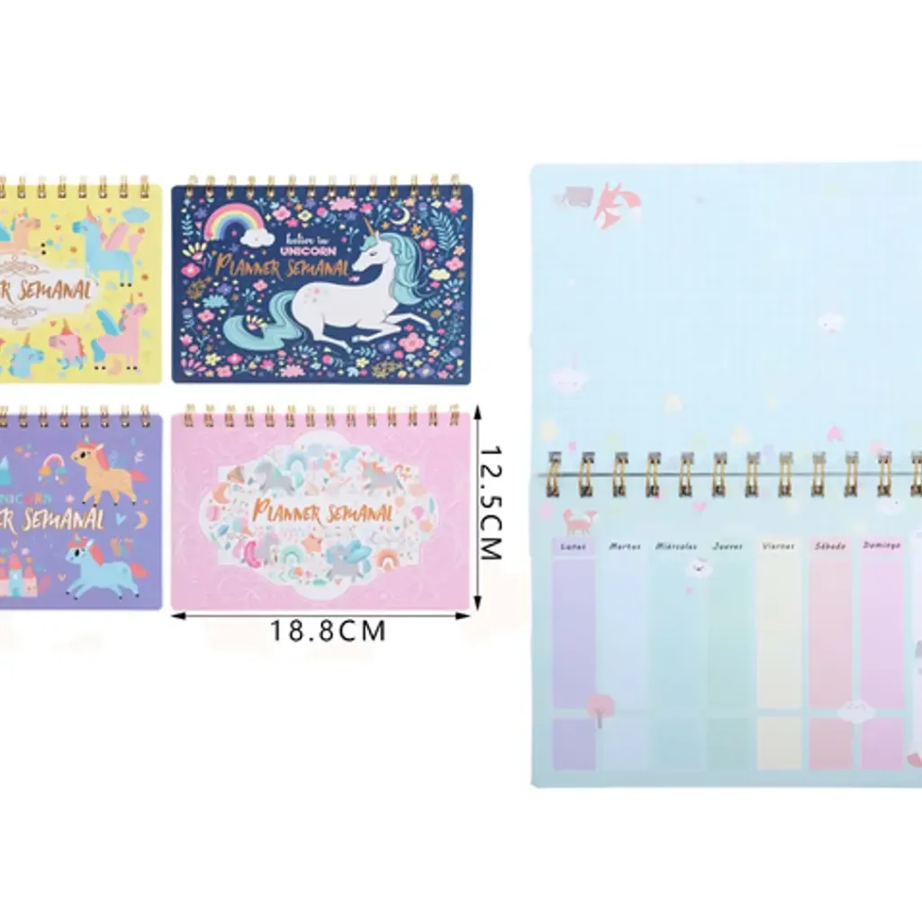 PLANNER SEMANAL UNICORNIOS 50 Hojas
