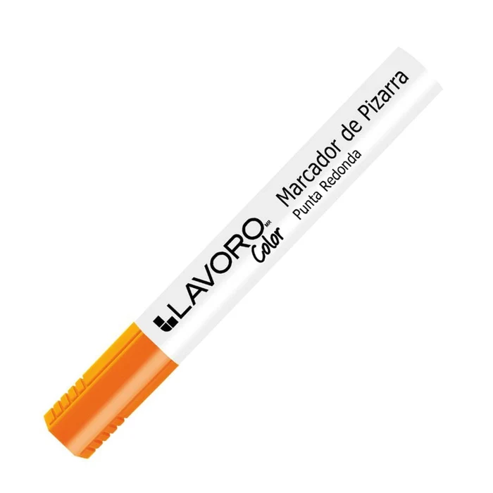 Marcador De Pizarra Punta Redonda Naranja Lavoro