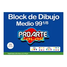 BLOCK DIBUJO MEDIO N°99 1/8 20 HOJAS PROARTE