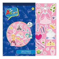 LIBRO DE STICKERS 6 PAG PRINCESAS Y HADAS ART&CRAFT
