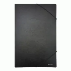 CARPETA PORTA DOCUMENTOS CON ELASTICO NEGRO LAVORO