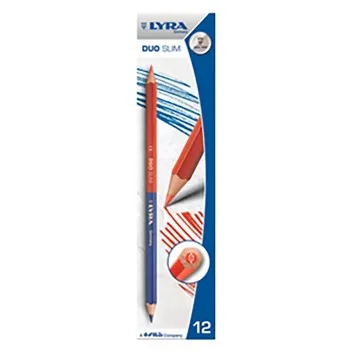 LAPIZ DUO HEXAGONAL AZUL Y ROJO LYRA