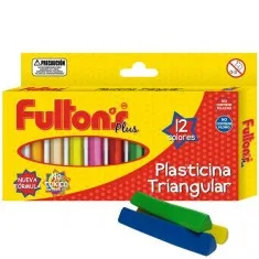 PLASTICINA 12 COLORES TRIANGULAR FULTONS