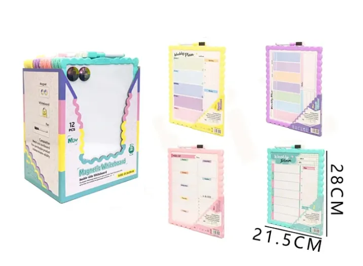 Pizarra magnetica colores pasteles 21.5x28 cm