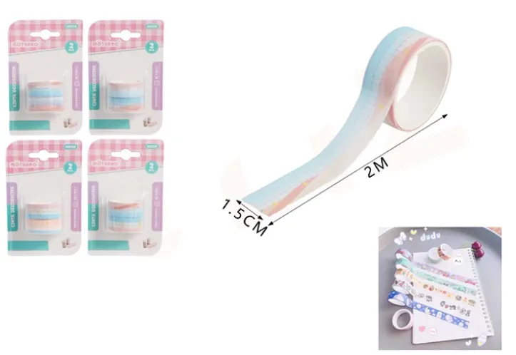 Cinta Adhesiva decorativa relieve 2pcs