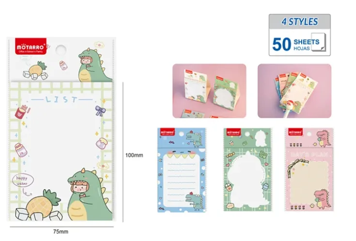 Notas Adhesivas Post-It Vertical Dinosaurio 50Hojas