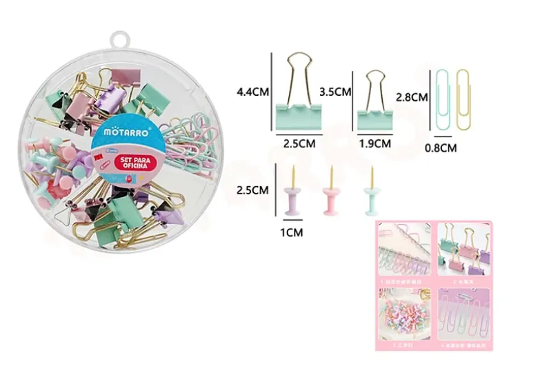 Set Accesorios Escritorio 4 en 1 Pastel V1