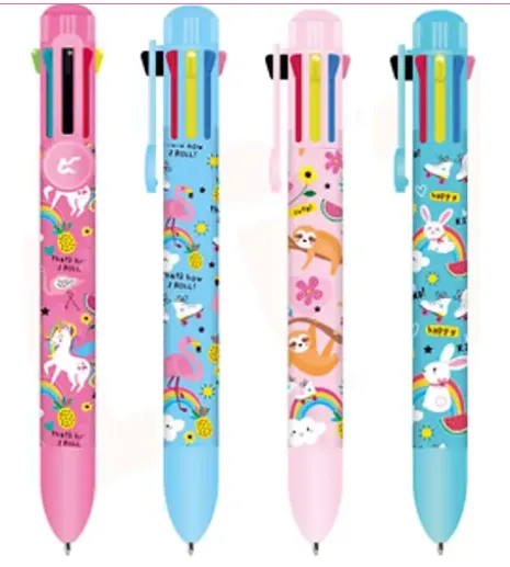 Bolígrafo 8colores Unicornio