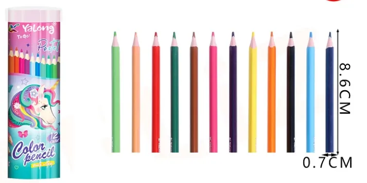 Lápices de colores El Balde Unicornio 8.6cm