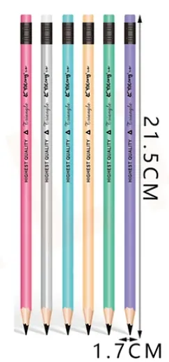 Lápices grafito HB 21.6cm COLORES