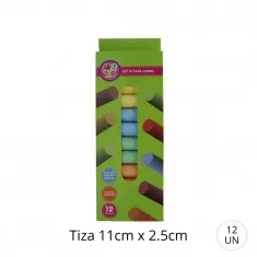 TIZA JUMBO 12 COLORES ARTE TOP