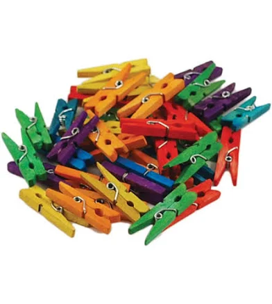 MINI PINZAS PARA ROPA COLORES 45 PIEZAS ART&CRAF