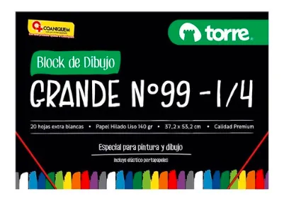 BLOCK DIBUJO GRANDE 99 1/4 TORRE 20 HOJAS