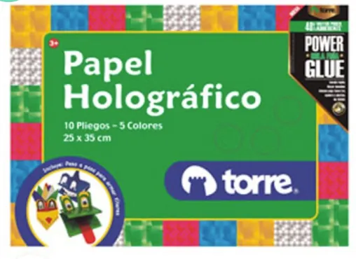 CARPETA PAPEL HOLOGRÁFICO TORRE