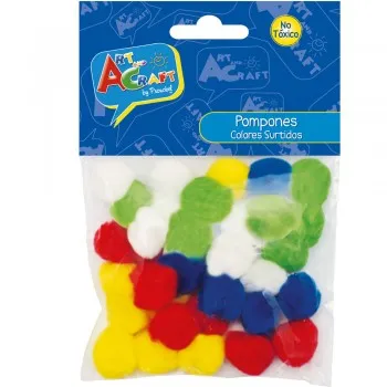 POMPONES TAMAÑOS SURTIDOS 130 UN APROX ART&CRAFT