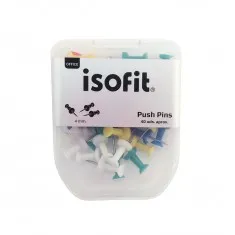 PUSH PIN COLORES SURTIDOS 40 UNIDADES APROX ISOFIT CHINCHES