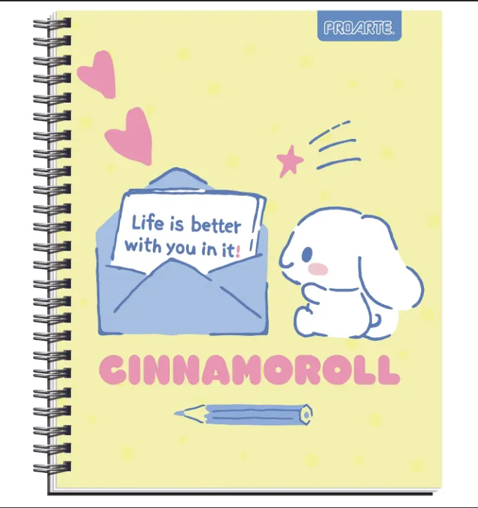 CUADERNO UNIVERSITARIO 7MM 100 HOJAS PROARTE CINNAMOROLL
