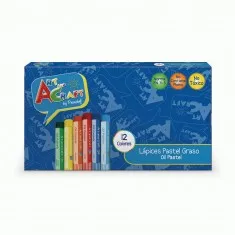 LAPICES PASTEL GRASOS 12 COLORES ART&CRAFT