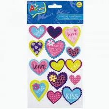 CORAZONES GOMA EVA AUTOADHESIVOS 14 PIEZAS ART&CRAFT